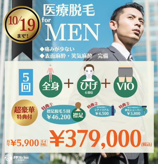 医療脱毛 for MENのキャンペーンバナー