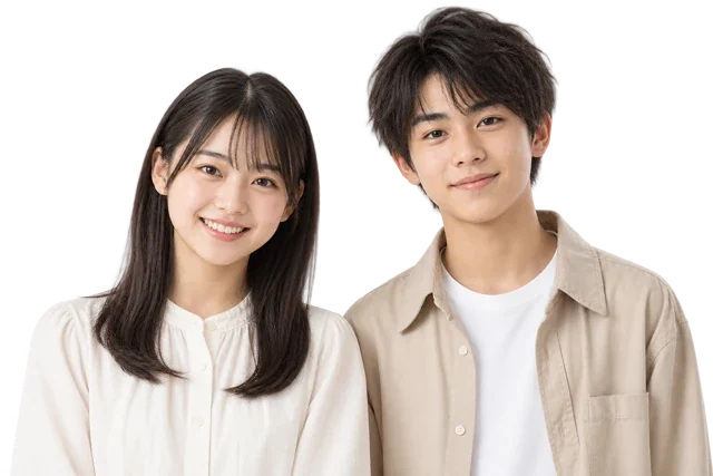 女子の中高生モデルのイメージ写真