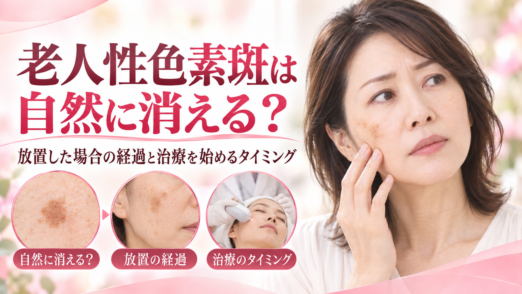 老人性色素斑は自然に消える?放置した場合の経過と治療を始めるタイミング|名古屋