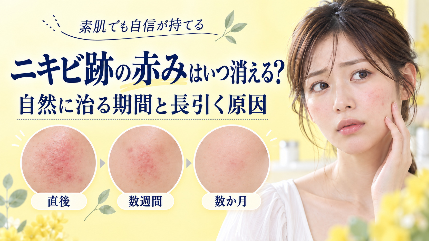 ニキビ跡の赤みはいつ消える?自然に治る期間と長引く原因|名古屋