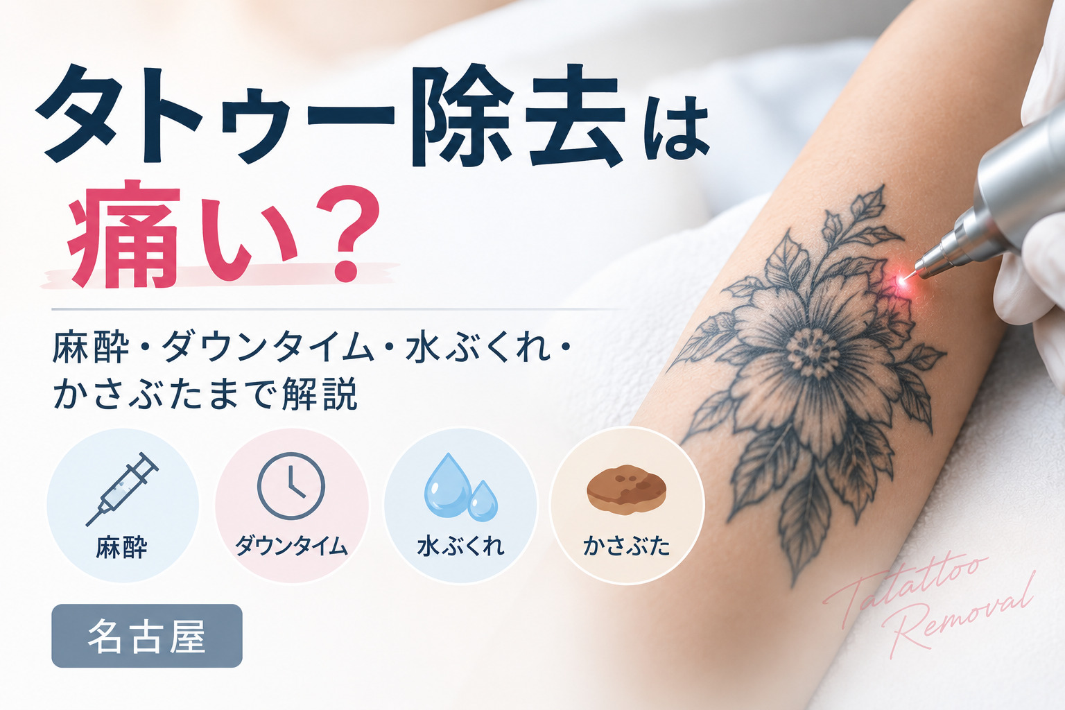 タトゥー除去は痛い？麻酔・ダウンタイム・水ぶくれまで解説｜名古屋