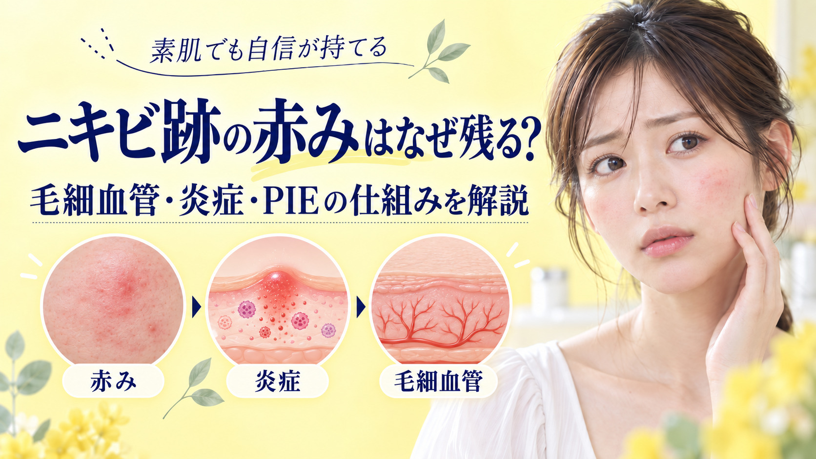 ニキビ跡の赤みはなぜ残る?毛細血管・炎症・PIEの仕組みを解説|名古屋