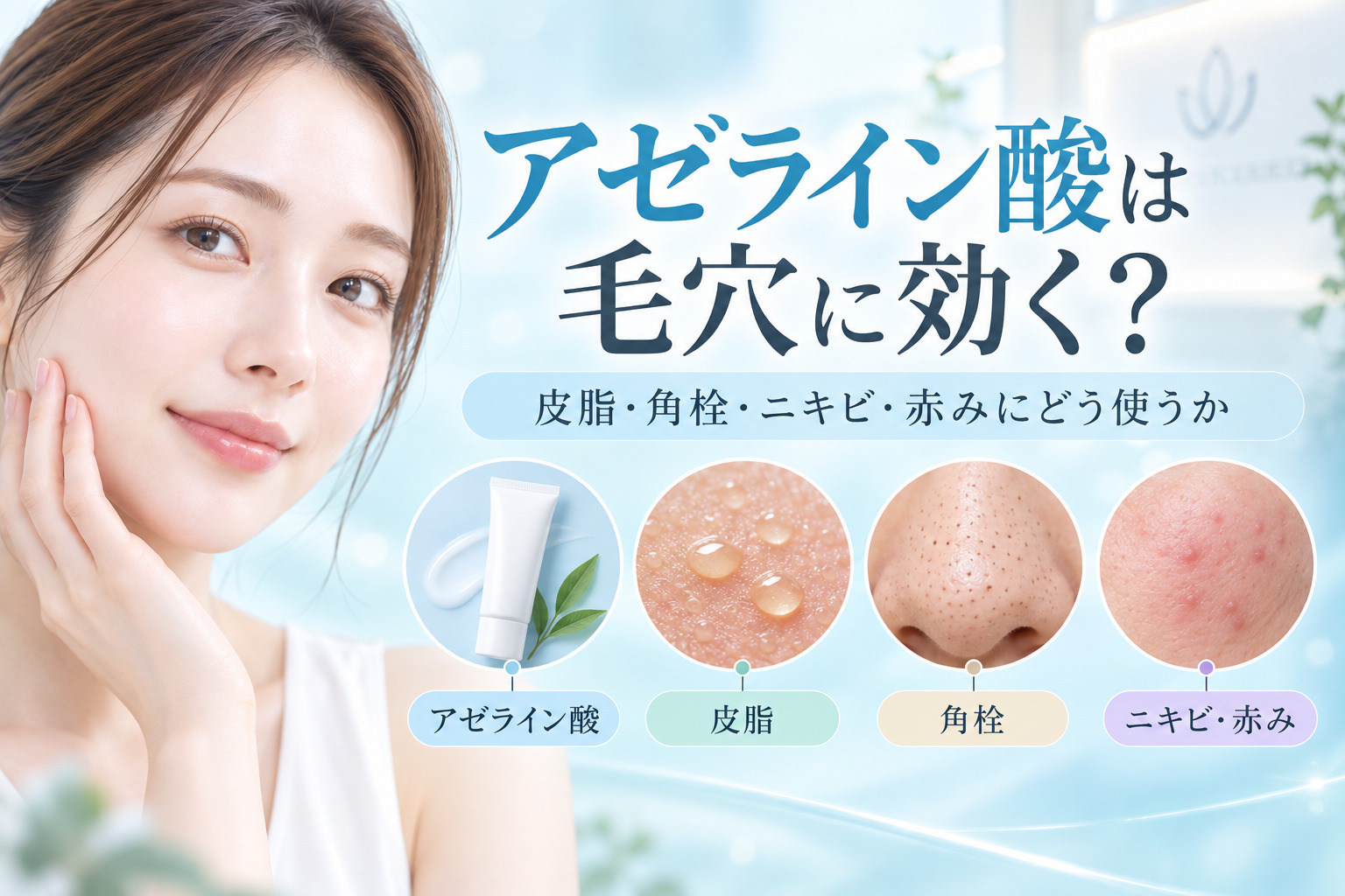 アゼライン酸は毛穴に効く?詰まり・皮脂・ニキビへの効果と使い方|名古屋