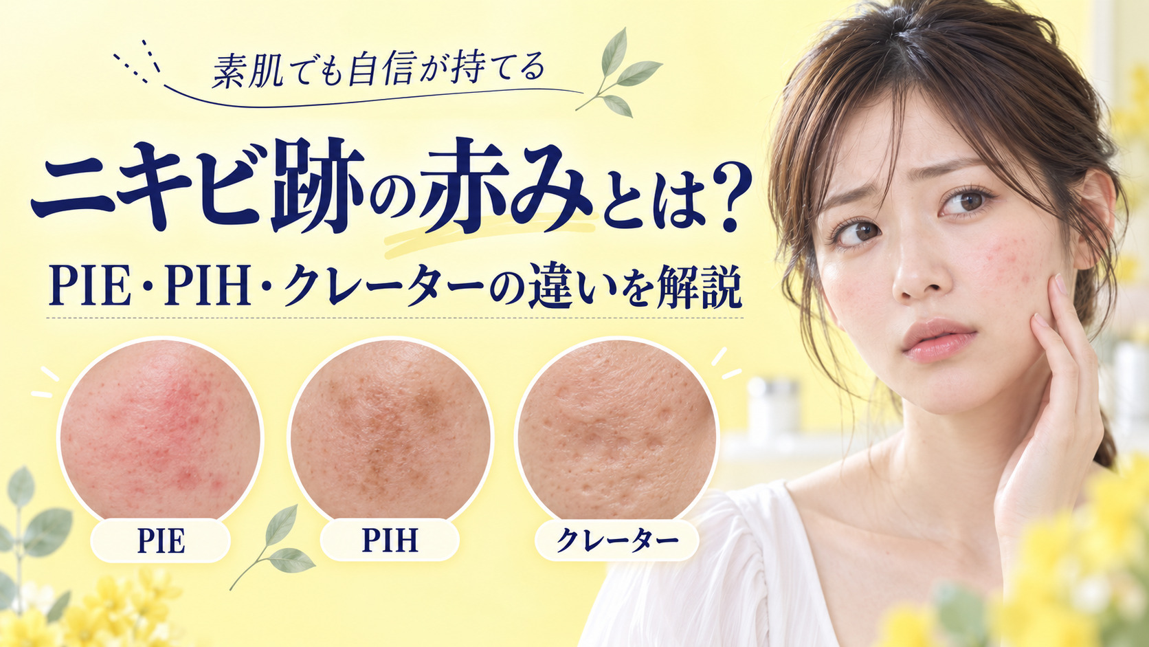 ニキビ跡の赤みとは?PIE・PIH・クレーターの違いを解説|名古屋