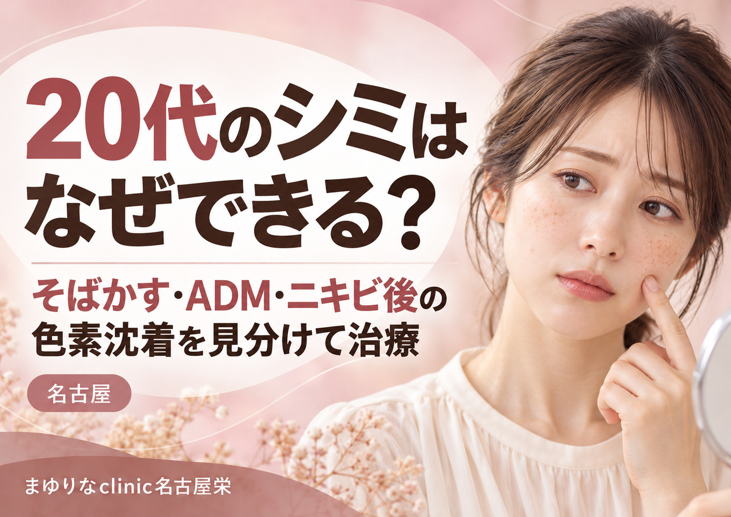 20代のシミは何?そばかす・ADM・PIHの見分け方と治療|名古屋